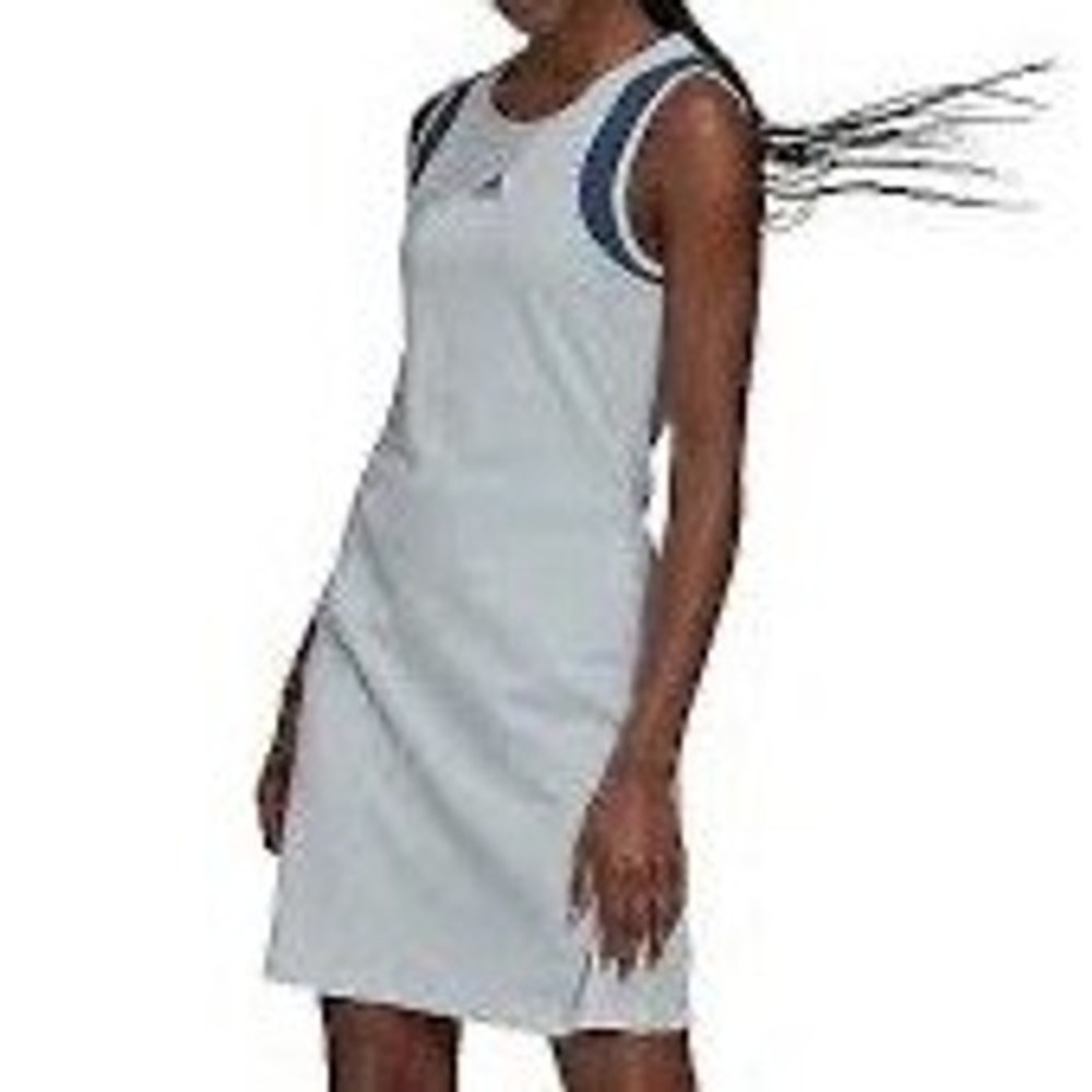 Adidas Women's Zoe Soldana Collection Tank Dress Mesh Mini Blue Size Sporty